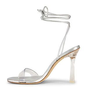 Larroude Gloria Silver Heels